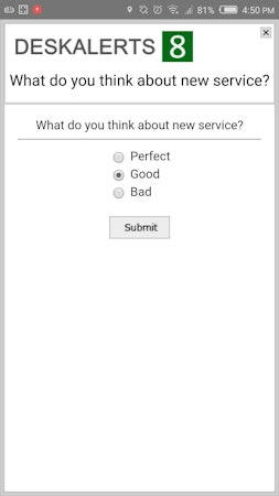 DeskAlerts survey screenshot