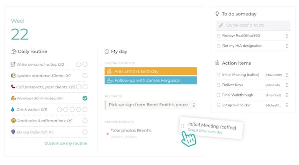 RealOffice360 daily planner