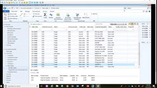 Data Masons EDI sales orders