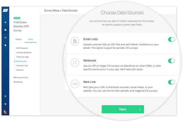 SurveyMonkey CX data sources