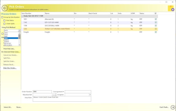 Pick Orders