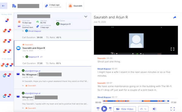 Wingman account view