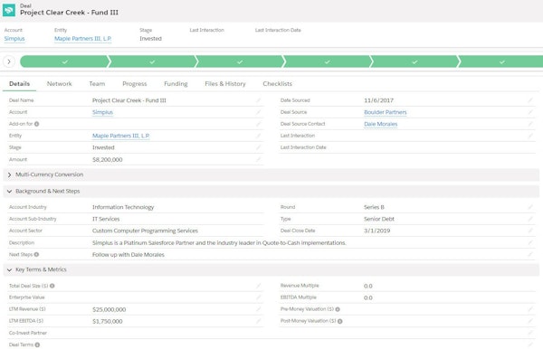 AIM deal details screenshot