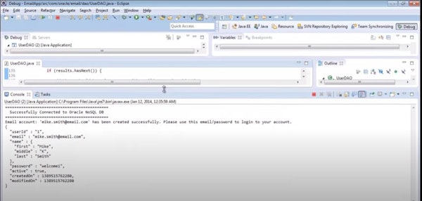 Oracle NoSQL Database debugger