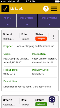DeliveryMark order status