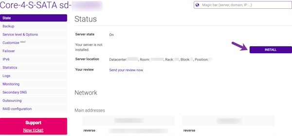 Scaleway Dedibox virtual machine deployment
