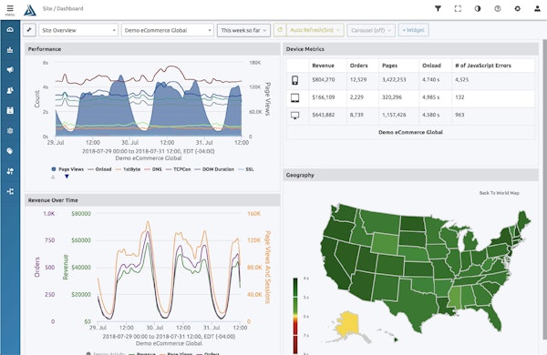 Blue Triangle website dashboard