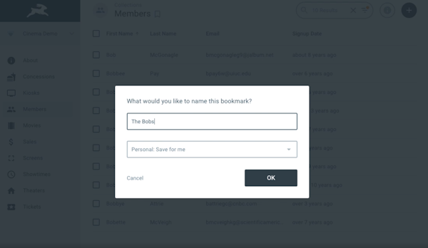 Directus bookmarking