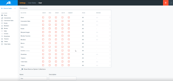 Directus permissions