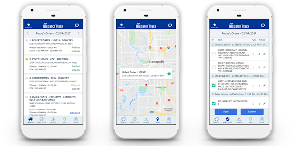 DispatchTrack mobile app