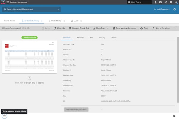Document Management in dealer portal