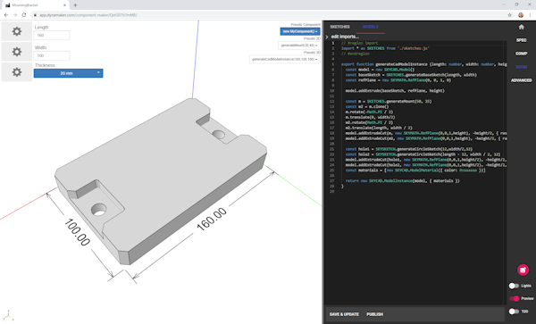 DynaMaker component creation
