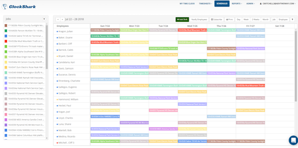 Drag-and-drop scheduler