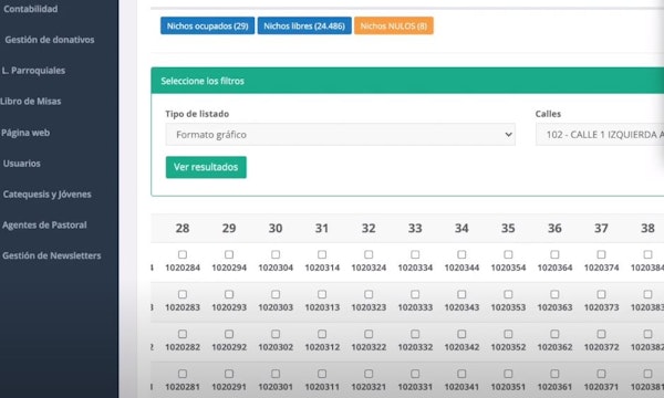 Ecclesiared select filters