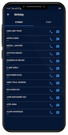 Edisapp School ERP student birthdays