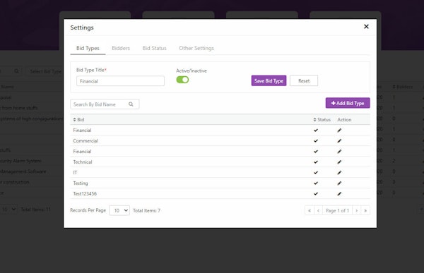 Bid Management proposal editing