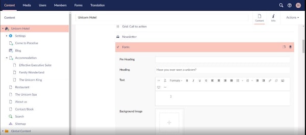 Umbraco content editor
