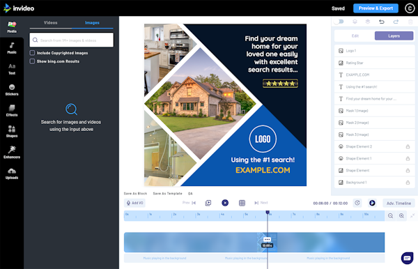 InVideo search media files
