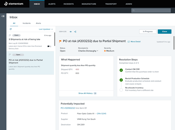 Elementum inbox screenshot