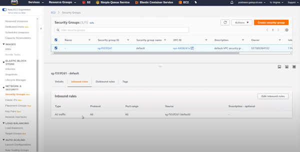 Amazon ElastiCache security groups