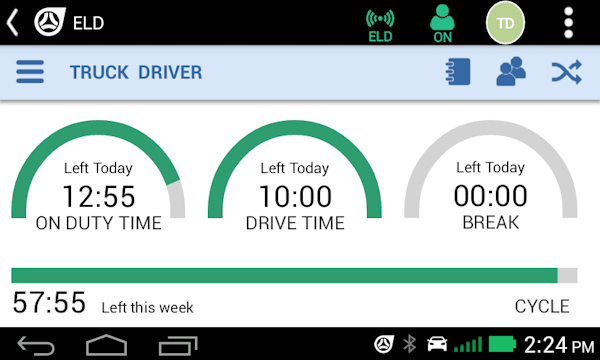 Eld driver screen
