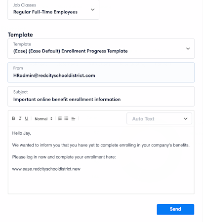 Ease emailing employees