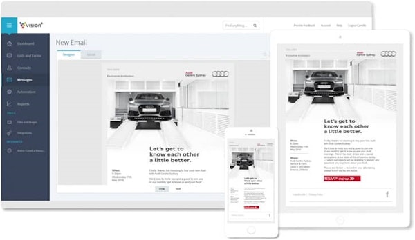 Vision6 email templates screenshot