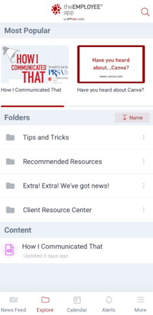 theEMPLOYEEapp explore
