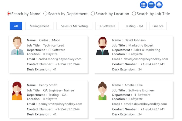 Employee directory
