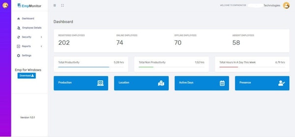 EmpMonitor dashboard