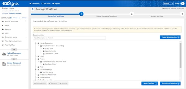 Managing workflows