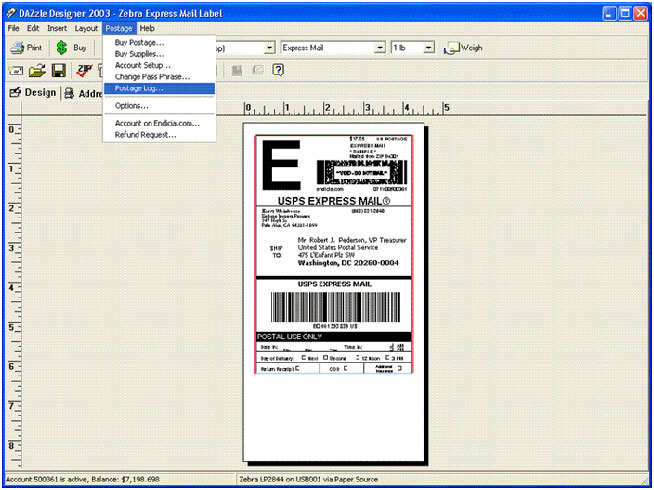endicia dymo stamps software