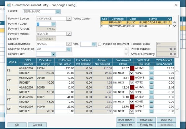 AdvancedBilling eRemittance payment entry