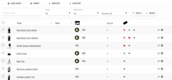 eSwap manage products
