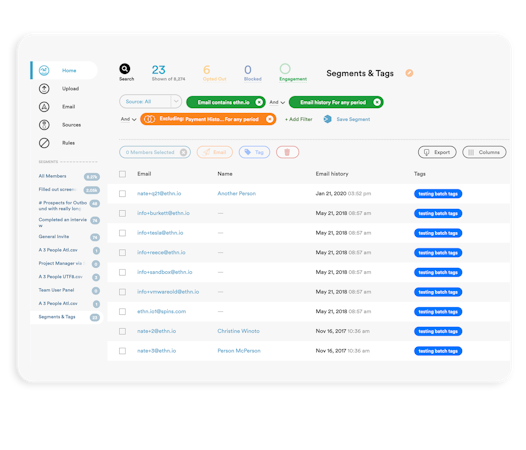Ethnio main interface