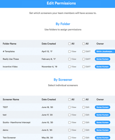 Ethnio edit permissions