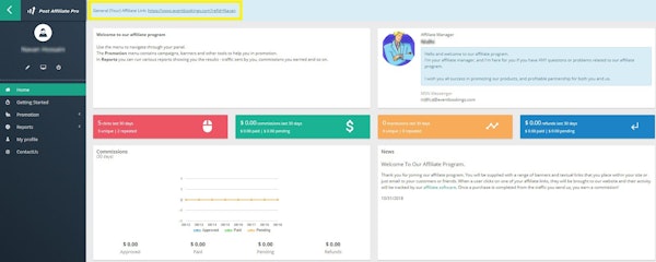 EventBookings affiliate program screenshot