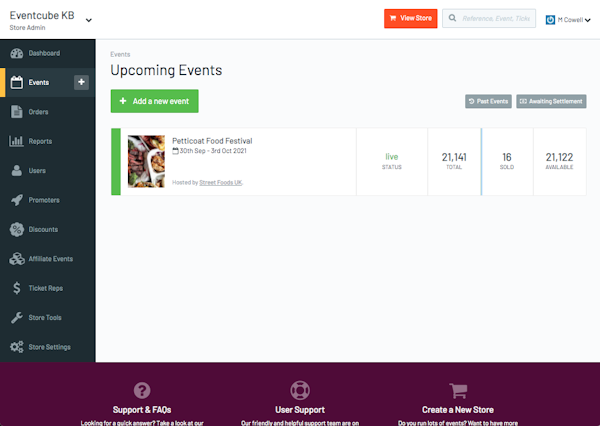 Eventcube upcoming events