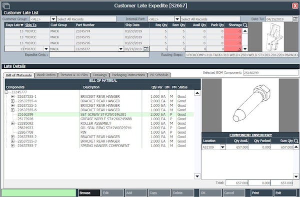 Order expedite view
