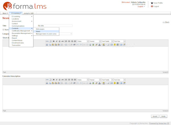 Forma LMS content management
