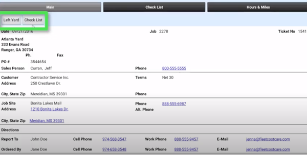 Fleet Cost & Care check list
