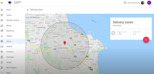 Flipdish delivery zones