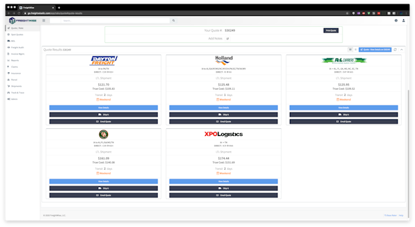 FreightWise Rate and Quote Management