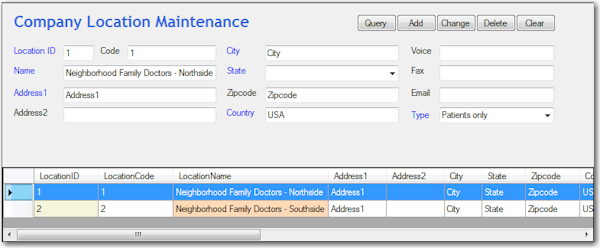 Apex LIS practice management screenshot