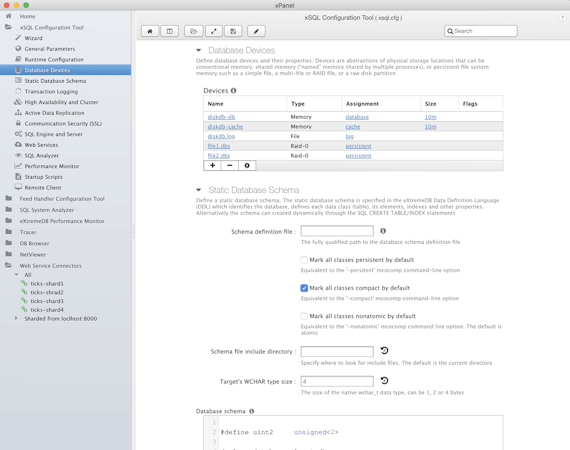 Xpanel configuration