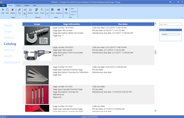 GAGEpack Catalog