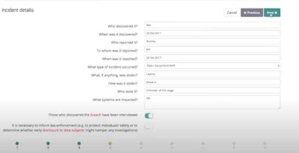 GDPR365 incident details
