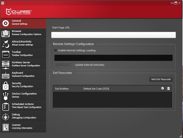 General settings