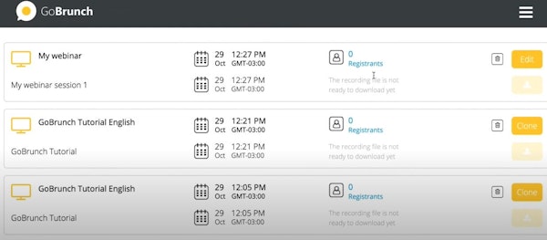 GoBrunch webinars