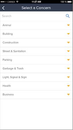 GovPilot concern list screenshot